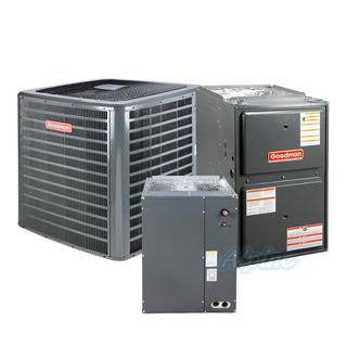 Photo of Goodman GSXN406010-GM9C961205DN-CAPT4961D4 5 Ton AC, 120,000 BTU 96% AFUE 2 Stage Multi-Speed Gas Furnace, 14 SEER2 Upflow Split System Kit 52755