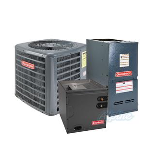 Photo of Goodman GSX130181-GC9S800403AN-CAPFA1818A6 1.5 Ton AC, 40,000 BTU 80% AFUE Gas Furnace, 13.5 SEER Downflow Split System Kit 49220