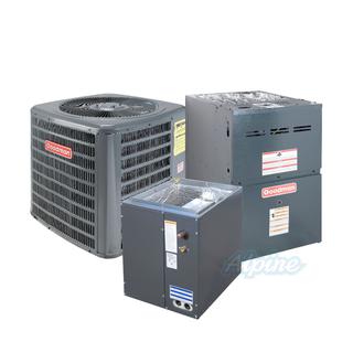 Goodman GSX140361-GM9S800604BN-CAPF3743C6 3 Ton AC, 60,000 BTU 80% AFUE Gas  Furnace, 14.5 SEER Upflow Split System Kit