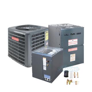 Photo of Goodman GSX140421-GM9S801005CN-CAPF4961C6-TX5N4 3.5 Ton AC, 100,000 BTU 80% AFUE Gas Furnace, 14.5 SEER Upflow Split System Kit 49263