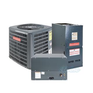 Photo of Goodman GSX140421-GM9S801005CN-CHPF4860D6 3.5 Ton AC, 100,000 BTU 80% AFUE Gas Furnace, 14.5 SEER Horizontal Split System Kit 51543