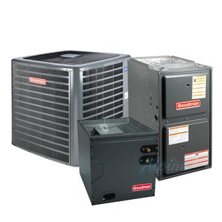 Photo of Goodman GSXN3N3010-GM9S960804CN-CAPFA3626C6 (Kit No. D2108) 2.5 Ton AC, 80,000 BTU 96% AFUE Single-Stage Burner Gas Furnace, 13.4 SEER2 Upflow Split System Kit 54252