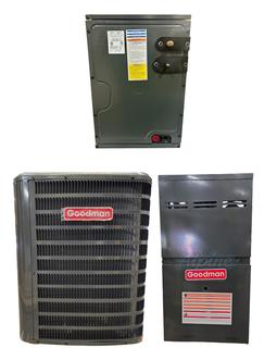 Photo of Goodman GSXB401810-GM9S800603BN-CAPTA2422A4 SND-KIT (Kit No. S1100) SND 1.5 Ton, 14.3 SEER2 Condenser & SND 60,000 BTU Furnace 80% Efficiency, Single-Stage Burner & SND 2 Ton, W 14 x H 22 x D 21 Coil 57994