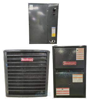 Photo of Goodman GSXB404210-GM9S961005CN-CAPT4961C4 SND-KIT SND 3.5 Ton, 14.3 SEER2 Condenser, SND 100,000 BTU Furnace, 96% Efficiency & SND 4 to 5 Ton, W 21 x H 30 x D 21, Painted Cased Evaporator Coil 56993