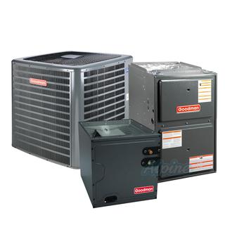 Photo of Goodman GSX140301-GM9C960603BN-CAPFA3626B6 (Kit No. D2168) 2.5 Ton AC, 60,000 BTU 96% AFUE Two-Stage Gas Furnace, 14.5 SEER Upflow Split System Kit, Northern Sales Only 54353