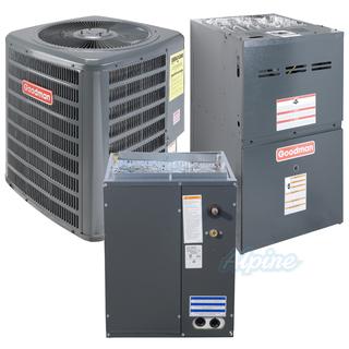 Photo of Goodman GSX130301-GMES800603AN-CAPF3030A6 2.5 Ton AC, 60,000 BTU 80% AFUE Gas Furnace, 13.5 SEER Upflow Split System Kit (Northern States Only) 34632