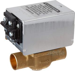 Photo of Honeywell V8043F1101 24 Volts, 8 GPM at 60°F, 1" Sweat Connection, Normally Closed, Hydronic Zone Valve With End Switch (Terminal Block Connection) 51324