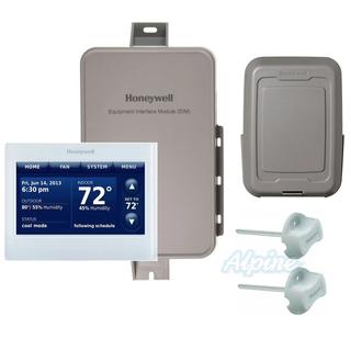 Photo of Honeywell YTHX9421R5101WW Redesigned Prestige IAQ Kit, 4 Stage Heat / 2 Cool, w/HD Touchscreen, Equipment Interface Module and Duct Sensors, White 51435