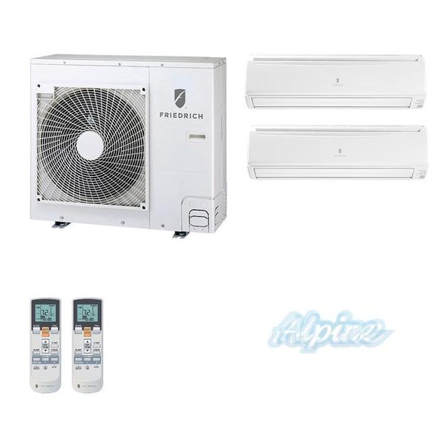Photo of Friedrich M18DYF 19,000 BTU (1.58 Ton) 16.5 SEER Ductless Mini-Split Dual Zone Heat Pump System 9WM+9WM 24556