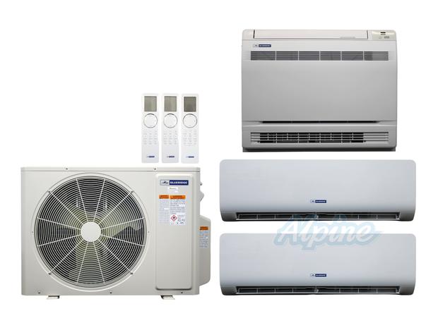 Photo of Blueridge BXM2Z24UC0-12LW-12WM-12WM 24,000 BTU (2 Ton) 3-Zone 21 SEER2 Inverter R-32 XM2 Series Heat Pump Ultra Cool/Ultra Heat System 61180