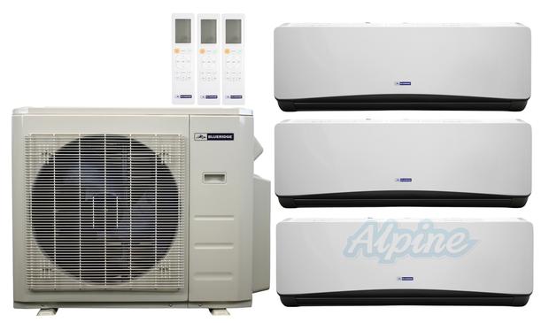 Photo of Blueridge BDM1A27SC0-6WM-9WM-12WM 26,000 BTU (2.2 Ton) 3-Zone DIY 23 SEER2 Inverter R-454B DM1 Series Heat Pump Condenser System 61523