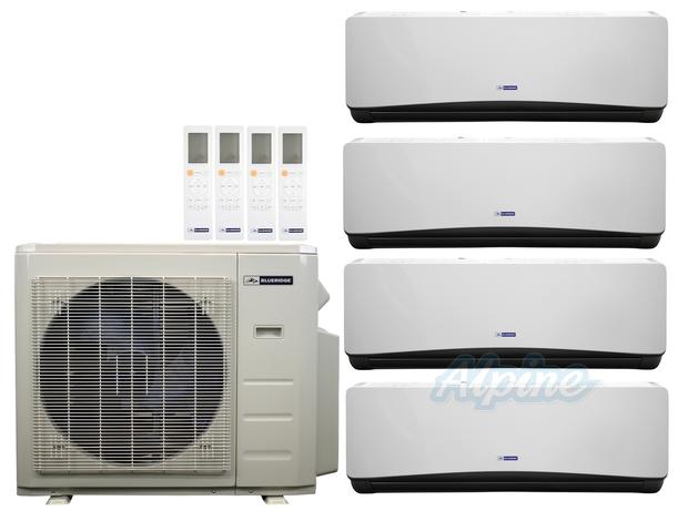 Photo of Blueridge BDM1A27SC0-9WM-9WM-9WM-9WM 26,000 BTU (2.2 Ton) 4-Zone DIY 23 SEER2 Inverter R-454B DM1 Series Heat Pump Condenser System 61524