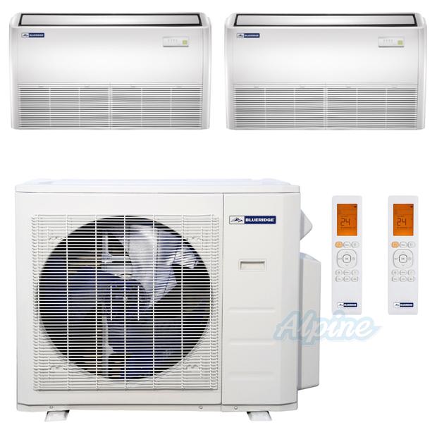 Photo of Blueridge BMM3622-18F-18F 36,000 BTU (3 Ton) 2-Zone 23.1 SEER2 Inverter R-410A XM1 Series Heat Pump Condenser System 51799
