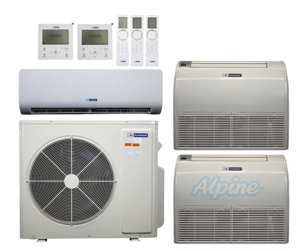 Photo of Blueridge BXM0Z30SC0-9FC-9WM-12FC 30000 BTU (2.5 Ton) 3-Zone 17 SEER2 Inverter R-32 XM0 Series Heat Pump System 64081