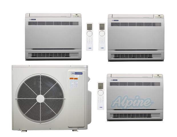 Photo of Blueridge BXM2Z42UC0-12LW-12LW-12LW 42,000 BTU (3.5 Ton) 3-Zone 21 SEER2 Inverter R-32 XM3 Series Heat Pump Ultra Cool/Ultra Heat System 61166