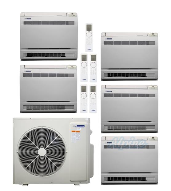 Photo of Blueridge BXM2Z42UC0-12LW-12LW-12LW-12LW-12LW 42,000 BTU (3.5 Ton) 5-Zone 21 SEER2 Inverter R-32 XM3 Series Heat Pump Ultra Cool/Ultra Heat System 61168