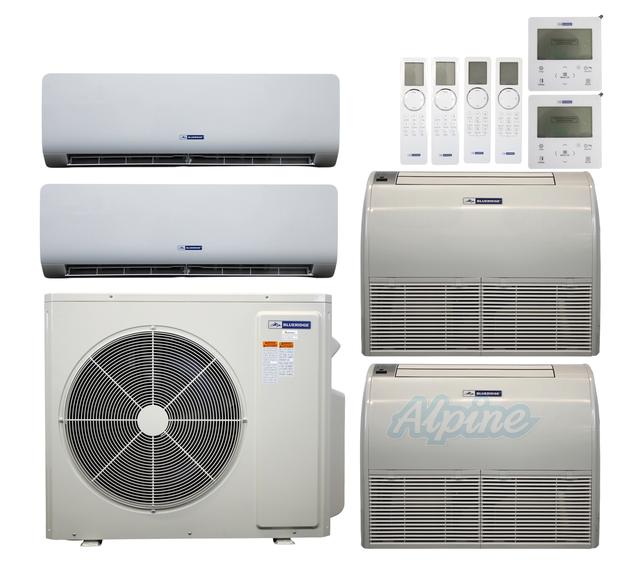 Photo of Blueridge BXM0Z36SC0-9FC-9WM-12FC-12WM 36000 BTU (3 Ton) 4-Zone 17 SEER2 Inverter R-32 XM0 Series Heat Pump System 64078