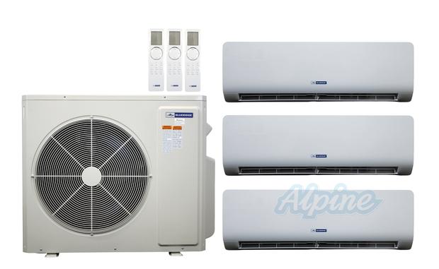 Photo of Blueridge BXM2Z42UC0-7WM-9WM-18WM 42,000 BTU (3.5 Ton) 3-Zone 21 SEER2 Inverter R-32 XM2 Heat Pump Ultra Cool/Ultra Heat System 61177