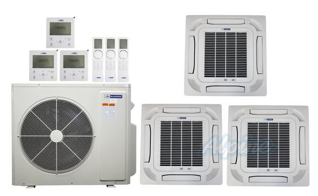 Photo of Blueridge BXM2Z30UC0-9CC8-9CC8-9CC8 28,400 BTU (2.4 Ton) 3-Zone 21 SEER2 Inverter R-32 XM2 Series Heat Pump Ultra Cool/Ultra Heat System 61317