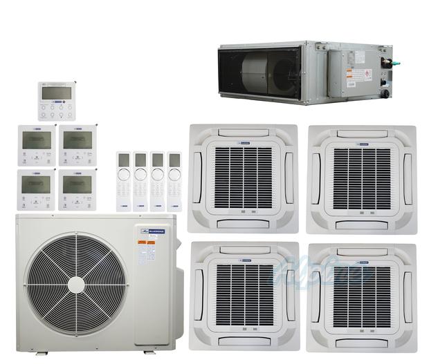 Photo of Blueridge BXM2Z48UC0-12CC8-12CC8-12CC8-12CC8-24CDH 48,000 BTU (4 Ton) 5-Zone 19 SEER2 Inverter R-32 XM2 Series Heat Pump Ultra Cool/Ultra Heat System 61321