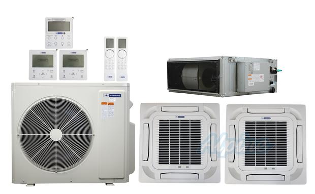 Photo of Blueridge BXM2Z48UC0-12CC8-12CC8-24CDH 48,000 BTU (4 Ton) 3-Zone 19 SEER2 Inverter R-32 XM2 Series Heat Pump Ultra Cool/Ultra Heat System 61328