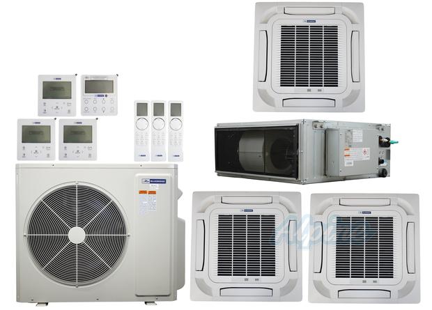 Photo of Blueridge BXM2Z48UC0-9CC8-9CC8-18CC8-24CDH 48,000 BTU (4 Ton) 4-Zone 19 SEER2 Inverter R-32 XM2 Series Heat Pump Ultra Cool/Ultra Heat System 61331