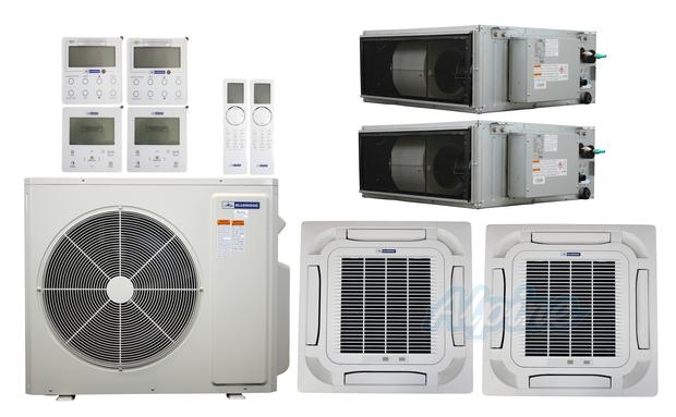 Photo of Blueridge BXM2Z48UC0-9CC8-9CC8-12CDH-24CDH 48,000 BTU (4 Ton) 4-Zone 19 SEER2 Inverter R-32 XM2 Series Heat Pump Ultra Cool/Ultra Heat System 61424
