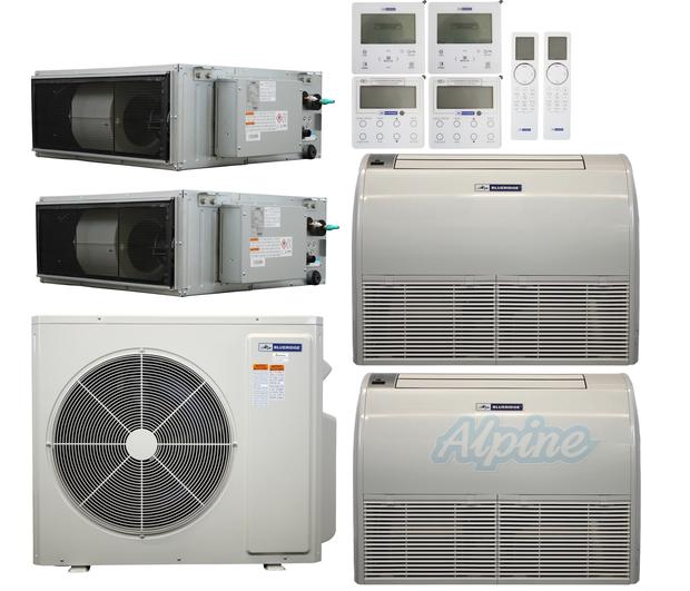 Photo of Blueridge BXM0Z36SC0-9CDH-9FC-12CDH-12FC 36000 BTU (3 Ton) 4-Zone 17 SEER2 Inverter R-32 XM0 Series Heat Pump System 64079