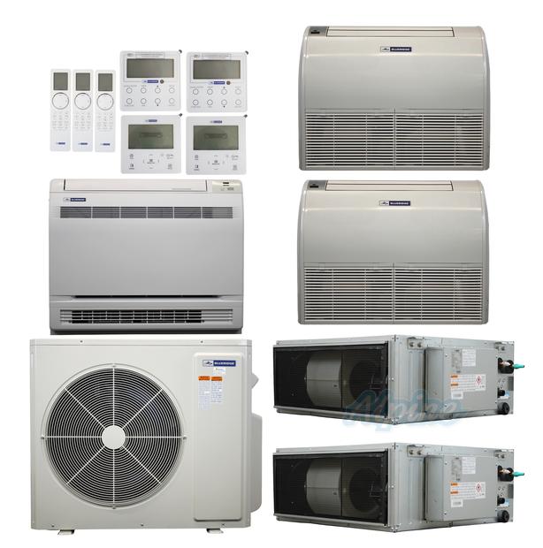 Photo of Blueridge BXM0Z42SC0-9CDH-9FC-9LW-12CDH-12FC 42000 BTU (3.5 Ton) 5-Zone 17 SEER2 Inverter R-32 XM0 Series Heat Pump System 64077