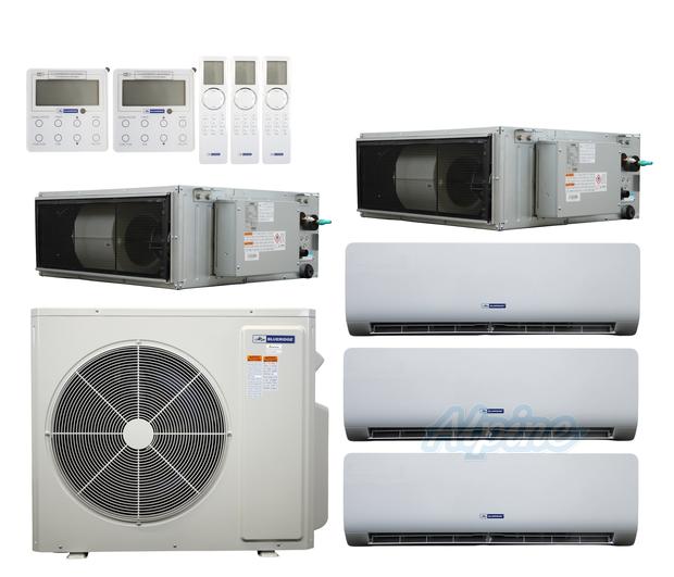 Photo of Blueridge BXM0Z42SC0-7WM-9CDH-9WM-12CDH-12WM 42000 BTU (3.5 Ton) 5-Zone 17 SEER2 Inverter R-32 XM0 Series Heat Pump System 64075