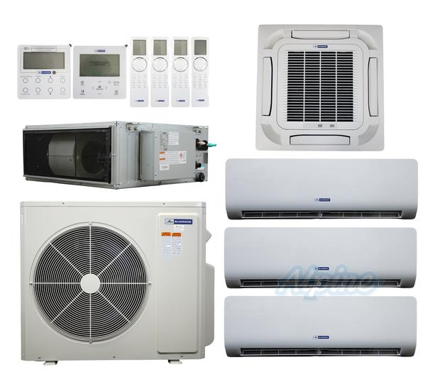 Photo of Blueridge BXM2Z48UC0-9CC8-9WM-9WM-9WM-24CDH 48,000 BTU (4 Ton) 5-Zone 19 SEER2 Inverter R-32 XM2 Series Heat Pump Ultra Cool/Ultra Heat System 61420