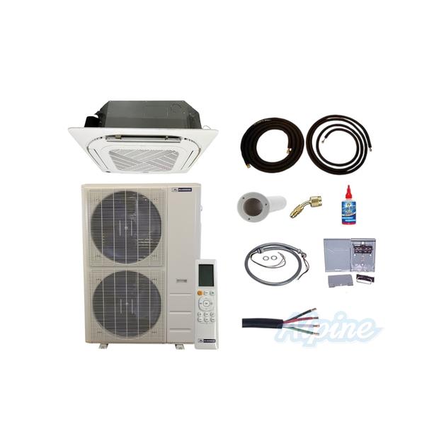 Photo of Blueridge BMY36UHH19CC KIT15 36,000 BTU (3 Ton) 19.4 SEER2 - R-410A - XL2 SERIES - 208/230V U-Match Ultra Heat Single Zone Ceiling Cassette Ductless Mini Split System KIT 15FT 58265