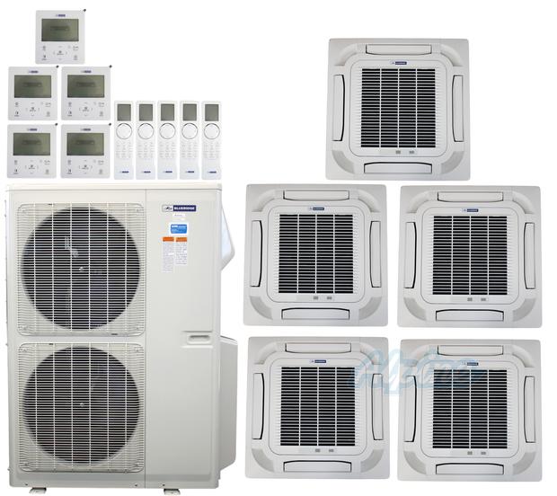 Photo of Blueridge BXM2Z55UC0-9CC8-9CC8-12CC8-18CC8-24CC8 55000 BTU (4.58 Ton) 5-Zone 21 SEER2 Inverter R-32 XM2 Series Heat Pump Ultra Cool/Ultra Heat System 63974