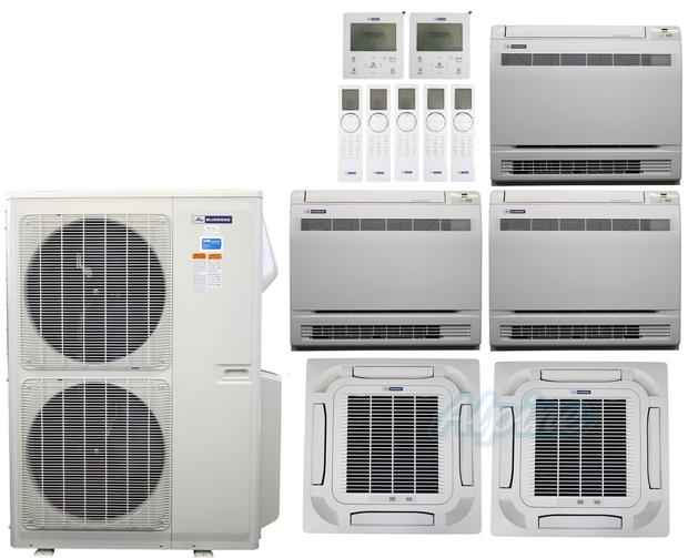 Photo of Blueridge BXM2Z55UC0-9CC8-9LW-12CC8-12LW-18LW 55000 BTU (4.58 Ton) 5-Zone 21 SEER2 Inverter R-32 XM2 Series Heat Pump Ultra Cool/Ultra Heat System 63977
