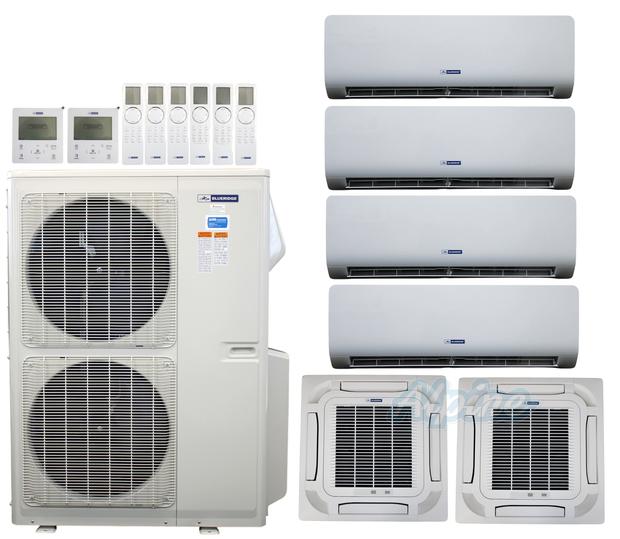 Photo of Blueridge BXM2Z55UC0-7WM-9CC8-9WM-12CC8-12WM-24WM 55000 BTU (4.58 Ton) 6-Zone 21 SEER2 Inverter R-32 XM2 Series Heat Pump Ultra Cool/Ultra Heat System 63980