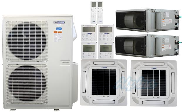 Photo of Blueridge BXM2Z55UC0-9CC8-9CDH-12CC8-24CDH 55000 BTU (4.58 Ton) 4-Zone 20 SEER2 Inverter R-32 XM2 Series Heat Pump Ultra Cool/Ultra Heat System 63972