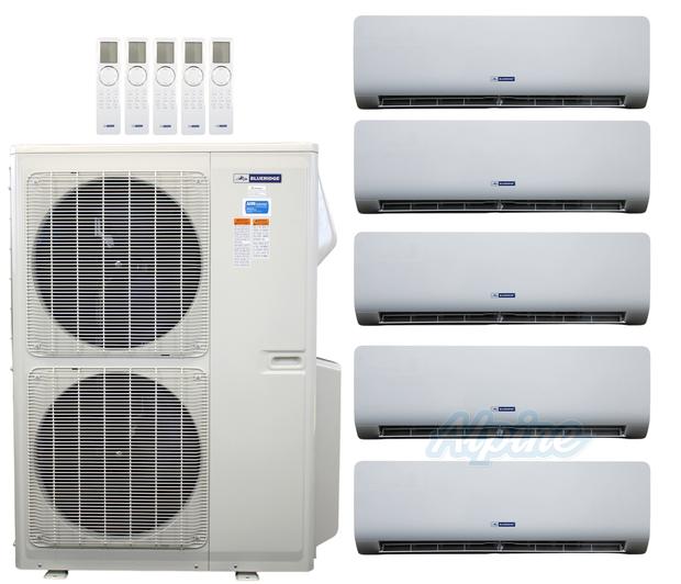 Photo of Blueridge BXM2Z55UC0-7WM-9WM-12WM-18WM-24WM 55000 BTU (4.58 Ton) 5-Zone 21 SEER2 Inverter R-32 XM2 Series Heat Pump Ultra Cool/Ultra Heat System 63976
