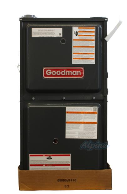 Photo of Goodman GRVM970803BN (Item No. 736503) 80,000 BTU Furnace, 97% Efficiency, Modulating Burner, 1200 CFM, Variable Speed Blower, Upflow / Horizontal Flow Application, ComfortBridge Technology 61534