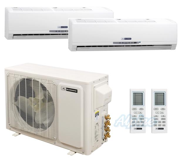 Photo of Blueridge BMKH18DM16-9W-9W 18,000 BTU (1.5 Ton) 16 SEER Dual Zone Ductless Mini-Split Heat Pump System 26506