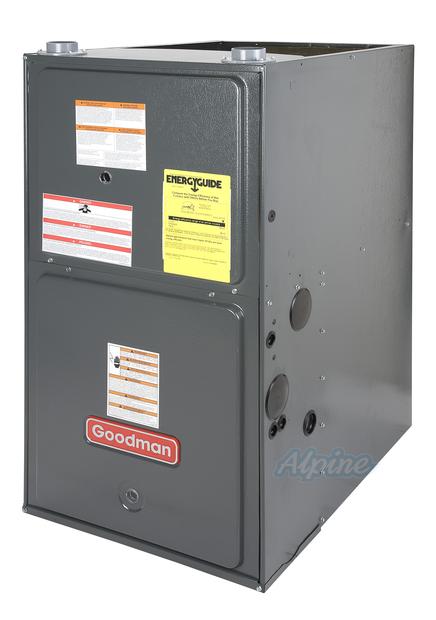 Photo of Goodman GCVC950714CX 69,000/48,000 BTU Furnace, 95% Efficiency, 2-Stage Burner, 1,600 CFM Variable Speed Blower, Horizontal / Downflow Application 10596