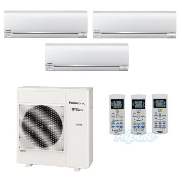 Photo of Panasonic PMZ36DR185-9W-18W-24W 36,000 BTU (3.0 Ton) 18.5 SEER Three Zone Ductless Mini-Split Heat Pump System 23834