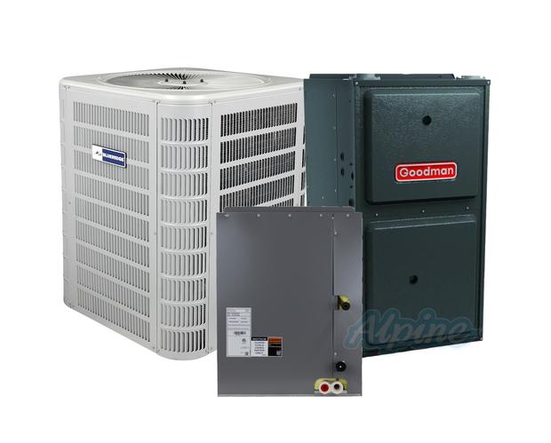 Photo of Mixed BA714S36P-GR9S960403AN-BC736CBT-71-27A05 3 Ton 16.5 SEER2 R-454B Upflow Split System – AC Condenser & 40,000 BTU 96% Low NOx One Stage Multi-Speed Gas Furnace & Evap Coil 60949