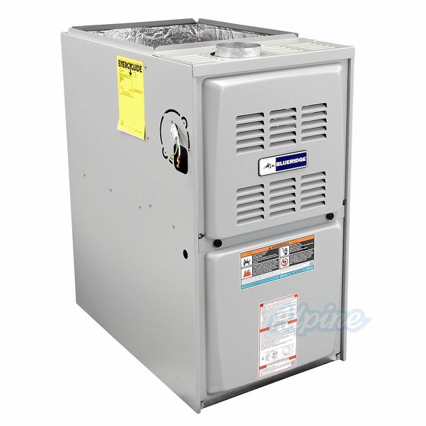 Photo of Blueridge BG802UH110CV20 110,000 BTU Furnace, 80% Efficiency, Two-Stage Burner, 2,000 CFM Variable-Speed Blower, Upflow/Horizontal Flow Application 36207