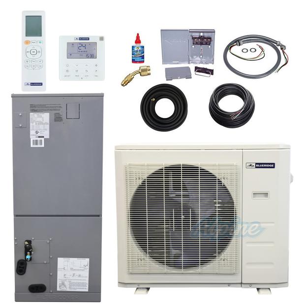 Photo of Blueridge BMAH2420 KIT 24,000 BTU 20 SEER Ultra Efficient Ducted Heat Pump/Air Handler System KIT 47877