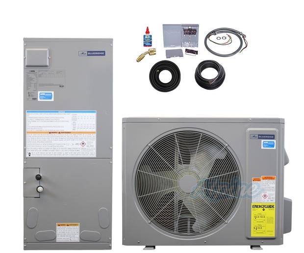 Photo of Blueridge BNG3Z18UCN-18DH-KIT25 18,000 BTU 18 SEER2 Ultra Efficient Inverter Heat Pump AHU Complete System KIT 25 FT 63669