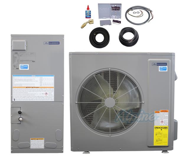 Photo of Blueridge BNG3Z36UCN-36DH-KIT25 36,000 BTU 18.2 SEER2 Ultra Efficient Inverter Heat Pump AHU Complete System KIT 25 FT 63671