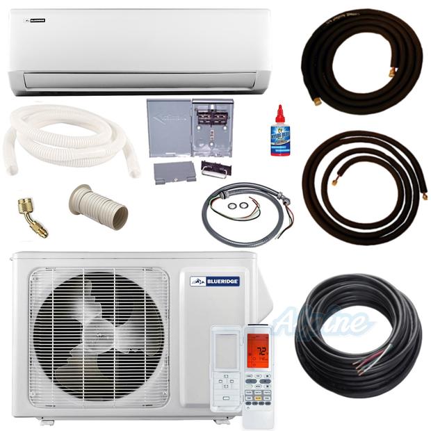 Photo of Blueridge BMKH2422 KIT25 24,000 BTU (2 Ton) 21.5 SEER / 21.5 SEER2 - R-410A - S5 SERIES - 208/230V ULTRA HEAT Single Zone Ductless Mini-Split Heat Pump KIT 25FT w/ WiFi 55366
