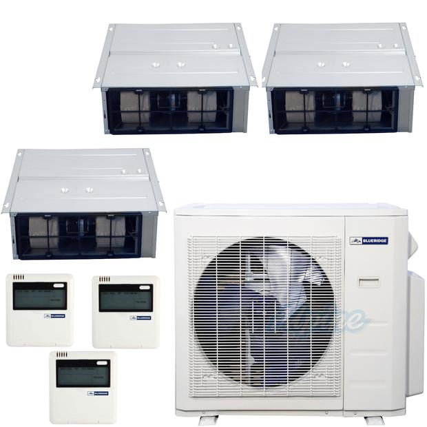 Photo of Blueridge BMM36HH19-12D-12D-24D 36,000 BTU (3 Ton) 3-Zone 19.4 SEER2 Inverter R-410A XM3 Series Heat Pump Ultra Cool/Ultra Heat System 32992