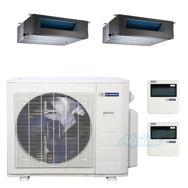 Photo of Blueridge BMM3620-12D-24D 36,000 BTU (3 Ton) 2-Zone 20 SEER2 Inverter R-410A XM1 Series Heat Pump Condenser System 32975