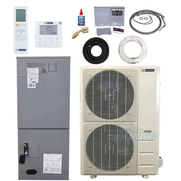 Photo of Blueridge BMAH3618 KIT 36,000 BTU 18 SEER Ultra Efficient Ducted Heat Pump/Air Handler System KIT 50583